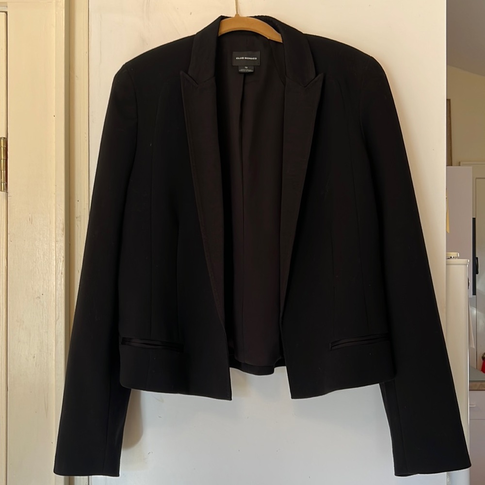 Club Monaco cropped tux jacket